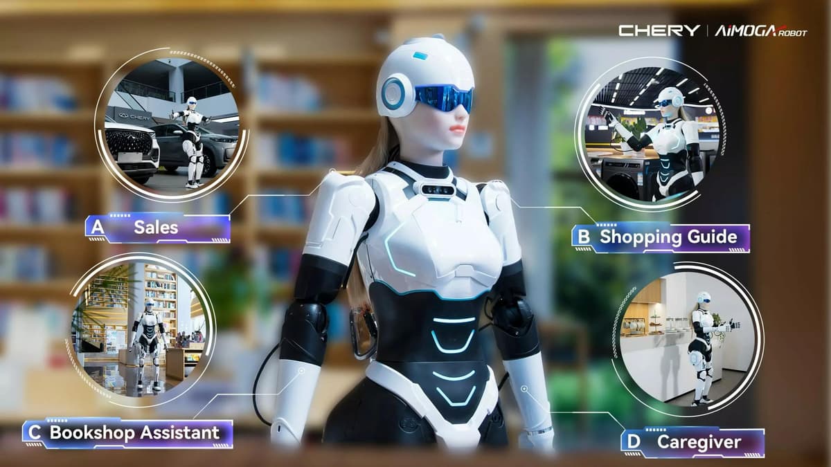 Chery and Aimoga have joined forces to create a bipedal robot with Embodied AI named Mornine
